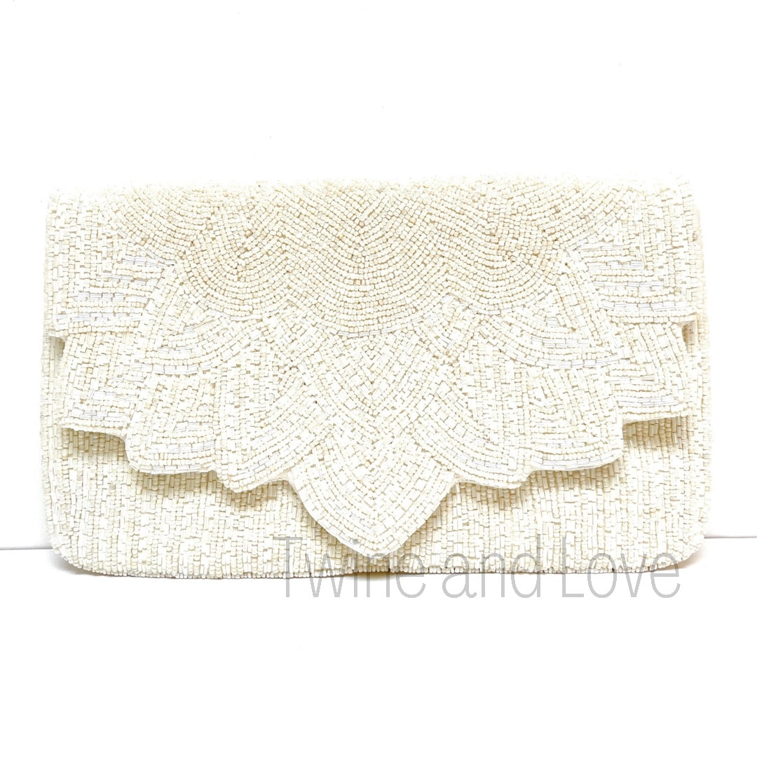 PVC Embroidered Bridal Clutch Purse