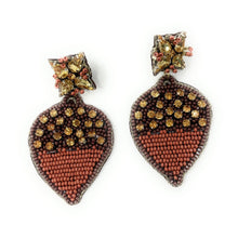 Load image into Gallery viewer, Thanksgiving beaded Earrings, acorn Earrings, Thanksgiving Earrings, acorn Bead Earrings, earrings for Thanksgiving, acorn jeweled earrings, Thanksgiving earrings, Unique earrings, thanksgiving acorn earrings, Thanksgiving jewelry, statement earrings, acorn love earrings, fall earrings, costume jewelry, Holiday earrings, autumn earrings, custom designs, autumn beaded earrings, dangling earrings, unique earrings, autumn accessories, fall vibes, fall autumn accessories, best selling Thanksgiving earrings
