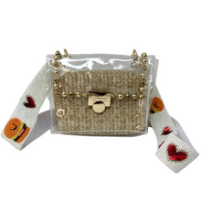 Load image into Gallery viewer, Beaded Purse Strap, Guitar Strap, Crossbody Purse Straps, Crossbody Strap, burger love Straps, Purse Straps, Beaded Bag Straps, burger lover Strap, beaded purse strap, beaded strap, guitar straps, beaded guitar strap, bag strap, straps for guitar, guitar fan gifts, birthday gift for her, best selling items, best friend gift, crossbody strap, crossbody purse, camera strap, beaded strap, Best seller, Shoulder Bag Strap, hand beaded strap, birthday gifts for a burger lover