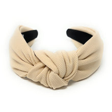 Load image into Gallery viewer, fall Headband, beige Knotted Headband, nude color Knot Headband, neutral color Hair Accessories, neutral knot Headband, Best Seller, headbands for women, best selling items, nude color knotted headband, hairbands for women, neutral color Headband, Solid color hair accessories, summer headband, solid color knotted headband, Statement headband, Summer knot headband, beige knot headband, solid hairband, solid color headband, custom headband, Handmade gifts, best selling items, Fall accessories