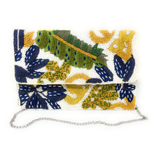 Load image into Gallery viewer, palm leaves beaded clutch purse, palm leaf beaded bag, birthday gift for her, summer clutch, seed bead purse, beaded bag, palm leaf handbag, beaded bag, seed bead clutch, summer bag, birthday gift for her, clutch bag, seed bead purse, engagement gift, bridal gift to bride, bridal gift, palm leaves purse, gifts to bride, gifts for bride, wedding gift, bride gifts,beaded clutch purse, birthday gift for her, summer clutch, seed bead purse, beaded bag, summer bag, boho purse