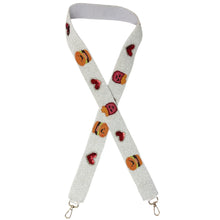 Load image into Gallery viewer, Beaded Purse Strap, Guitar Strap, Crossbody Purse Straps, Crossbody Strap, burger love Straps, Purse Straps, Beaded Bag Straps, burger lover Strap, beaded purse strap, beaded strap, guitar straps, beaded guitar strap, bag strap, straps for guitar, guitar fan gifts, birthday gift for her, best selling items, best friend gift, crossbody strap, crossbody purse, camera strap, beaded strap, Best seller, Shoulder Bag Strap, hand beaded strap, birthday gifts for a burger lover