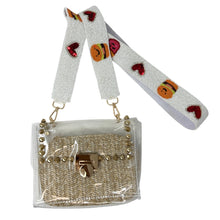 Load image into Gallery viewer, Beaded Purse Strap, Guitar Strap, Crossbody Purse Straps, Crossbody Strap, burger love Straps, Purse Straps, Beaded Bag Straps, burger lover Strap, beaded purse strap, beaded strap, guitar straps, beaded guitar strap, bag strap, straps for guitar, guitar fan gifts, birthday gift for her, best selling items, best friend gift, crossbody strap, crossbody purse, camera strap, beaded strap, Best seller, Shoulder Bag Strap, hand beaded strap, birthday gifts for a burger lover