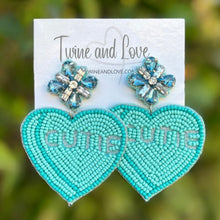 Load image into Gallery viewer, Cutie Heart Candy Beaded Earrings, Heart Candy Earrings Valentines Day Earrings, Valentines Beaded Earrings, sweethearts Conversation heart earrings, Valentines Heart earrings, Purple earrings, valentine’s day beaded earrings, Purple heart beaded earrings, valentines beaded earrings, Hearts earrings, Valentine’s day earrings, valentines day gifts, tween girls accessories, Valentine’s day accessories, Best friend gifts, Best selling items, boho earrings, custom earrings, unique earrings, unique gifts