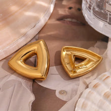 Load image into Gallery viewer, custom stud Earrings, 18k gold plated stud Earrings, minimalist style Earrings, hoop 18k gold plated earrings, custom earrings, earrings party accessories, fancy accessories, 18k gold plated earrings, triangle custom earrings, best friend gifts, birthday gifts, dainty bohemian earrings, luxurious handmade accessories, embellished night jewelry, Fancy earrings, bridal gold plated earrings, beaded jeweled earrings, best selling items, handmade gifts, custom gifts, valentines day gifts valentines day for her,