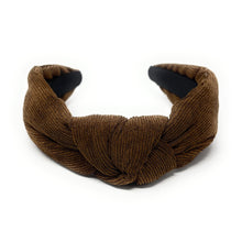 Load image into Gallery viewer, Brown knotted headband on a white background