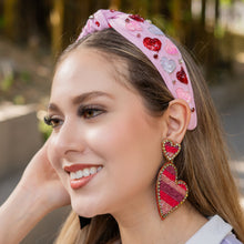 Load image into Gallery viewer, 
Hearts Beaded Earrings, Red Pink Heart Earrings, Valentines Day Earrings, Valentines Beaded Earrings, Seed Bead, Valentines Heart earrings, red earrings, red beaded earrings, pink beaded earrings, Love beaded earrings, valentines beaded earrings, holiday earrings, red holiday earrings, Hearts earrings, Pink red earrings, holiday gifts, holiday accessories, holiday beaded accessories, Holiday red accessories, Holiday Valentines earrings, Valentines Day gifts, Best seller, best Selling items