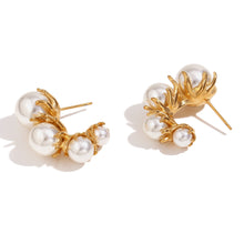 Load image into Gallery viewer, Sarah Pearly Stud 18K Earrings