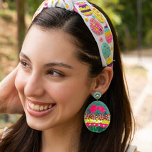 Load image into Gallery viewer, Easter Egg Beaded Earrings, Easter Egg Earrings, pastel Easter Egg Earrings, Egg Beaded Earrings, Seed Bead, Easter eggs earrings, Multicolor Egg earrings, Cute Easter Egg beaded earrings, bunny beaded earrings, Easter rabbit beaded earrings, rabbit beaded earrings, Easter rabbit bead earrings, Rabbit bead earrings, Easter day gifts, Easter accessories, Easter jewelry accessories, Easter accessories, Easter Rabbit earrings, Easter gifts, best Selling items, Pearl Easter earrings