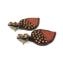 Load image into Gallery viewer, Thanksgiving beaded Earrings, acorn Earrings, Thanksgiving Earrings, acorn Bead Earrings, earrings for Thanksgiving, acorn jeweled earrings, Thanksgiving earrings, Unique earrings, thanksgiving acorn earrings, Thanksgiving jewelry, statement earrings, acorn love earrings, fall earrings, costume jewelry, Holiday earrings, autumn earrings, custom designs, autumn beaded earrings, dangling earrings, unique earrings, autumn accessories, fall vibes, fall autumn accessories, best selling Thanksgiving earrings