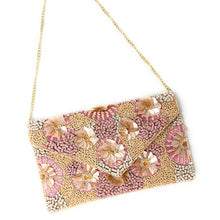 Load image into Gallery viewer, Floral beaded clutch purse, seed bead purse, beaded bag, neutral color handbag, beaded bag, floral nude color clutch, birthday gift for her, Fall clutch bag, seed bead purse, engagement gift, party clutches, bridal gift, floral purse, gifts to bride, gifts for bride, wedding gift, evening bags, Autumn beaded clutch purse, birthday gift for her, Neutral beaded clutch, seed bead purse, beaded bag, Beige bag, boho purse, beige beaded clutch purse, unique bags, best selling items, handmade gifts, handmade bag p