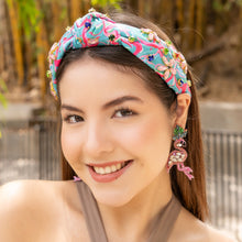 Load image into Gallery viewer, headbands for women, Wide knot headband, handmade headbands, top knotted headband, knotted headband, hair band for women, embellished headband, rhinestone headband, bejeweled floral headband, luxury headband, jeweled headband, knotted jeweled headband, bling headband, embellished knot headband, luxury knot headband, knot headband, Floral rhinestone headband, retro hair accessories, floral headbands, summer headbands, custom jeweled headband, embellished headband, best selling items, custom headbands
