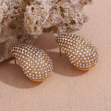 Load image into Gallery viewer, minimalist style Earrings, 18k gold stud Earrings, minimalist Earrings, 18k gold zircon stud earrings, custom earrings, earrings party accessories, fancy accessories, 18k gold plated earrings, zircon stud custom earrings, best friend gifts, birthday gifts, gold plated bohemian earrings, luxurious handmade accessories, embellished night jewelry, Fancy earrings, bohemian gold plated earrings, minimalist jewelry, best selling items, handmade gifts, custom gifts, valentines day gifts valentines day for her