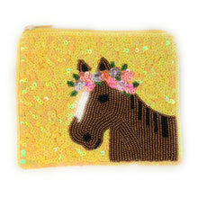 Load image into Gallery viewer, Beaded Coin Purse Pouch, horse Beaded Coin Purse, horse Beaded Coin Pouch, Beaded Purse, Summer Coin Purse, Best Friend Gift, Boho bags, Wallets for her, beaded coin purse, boho purse, gifs for her, birthday gifts, cute pouches, pouches for women, boho pouch, cowgirl gifts, cowgirl coin purse, coin purse for sister, coin pouch, best friend gift, miscellaneous gifts, birthday gift, save money gift, gift card holder, gift card pouch, gift card bag, daughter’s gift, gifts for daughter, horse lover gifts