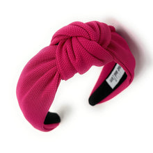 Load image into Gallery viewer, summer Headband, spring Knotted Headband, fuchsia color Knot Headband, fuchsia pink Hair Accessories, pink knot Headband, Best Seller, headbands for women, best selling items, fuchsia knotted headband, hairbands for women, dark pink Headband, Solid color hair accessories, fuchsia headband, solid color knotted headband, Statement headband, Spring Summer headband, Easter knot headband, solid hairband, solid color headband, Easter headband, best selling items