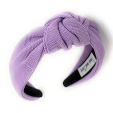 Load image into Gallery viewer, summer Headband, spring Knotted Headband, lavender color Knot Headband, purple Hair Accessories, purple knot Headband, Best Seller, headbands for women, best selling items, lavender knotted headband, hairbands for women, purple Headband, Solid color hair accessories, Spring headband, solid color knotted headband, Statement headband, Spring Summer headband, Easter knot headband, solid hairband, solid color headband, Easter headband, Lavender headband, best selling items, Summer headband