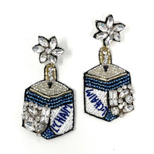 Load image into Gallery viewer, 
Hanukkah Beaded Earrings, Hanukkah Earrings, Holiday Earrings, L’Chaim Beaded Earrings, Seed Bead, Hanukkah, Holiday L’Chaim earrings, Star of David beaded earrings, L’Chaim Hanukkah, Blue star earrings, holiday earrings, Chanukah earrings, Hanukkah menorah earrings, holiday gifts, holiday accessories, holiday beaded accessories, Holiday accessories, Holiday Blue earrings, Hanukkah gifts, best Selling items, Hanukkah blue earrings, Custom earrings