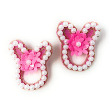 Load image into Gallery viewer, Easter Beaded Earrings, Easter bunny Earrings, pastel Easter Earrings, pearly Beaded Earrings, Seed Bead, Easter Bunny earrings, white earrings, Easter Peep beaded earrings, bunny beaded earrings, Easter rabbit beaded earrings, rabbit beaded earrings, Easter rabbit bead earrings, Easter pearly earrings, Easter day gifts, Easter accessories, Easter jewelry accessories, Easter accessories, Easter Rabbit earrings, Easter gifts, best Selling items, Pearl Easter earrings, aretes de pascuas
