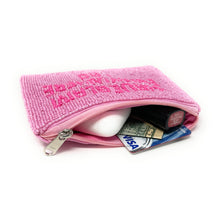 Load image into Gallery viewer, I have a Glam everywhere I go Purse Pouch, Beaded Purse, RHOSLC gifts, Pouches, Real Housewives Gift, beaded pouch zipper, Girls trip gifts, beaded coin purse, gifs for her, birthday gifts, cute pouches, batch gifts, boho pouch, the real housewives of Salt Lake City accessories, best friend gifts, Meredith quote, girlfriend gift, miscellaneous gifts, best friend birthday gift, gift card bag, Bachelorette gifts, Bachelorette party favors, Bravo bachelorette, best selling items, zipper wallet pouch, Lisa