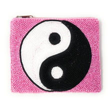 Load image into Gallery viewer, Pink beaded Coin Purse Pouch, Beaded Coin Purse, bead Coin Purse, Beaded Purse, Summer Coin Purse, Best Friend Gift, Boho bags, Wallets for her, beaded coin purse, boho gifts, boho pouch, boho accessories, best friend gifts, coin purse, yin and yang pouch, yin and yang coin pouch, miscellaneous gifts, best seller, best selling items, bachelorette gifts, birthday gifts, preppy beaded wallet, party favors, yin and yang beaded coin purse, money pouch, wallets for girls, bohemian wallet, batch gifts