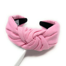 Load image into Gallery viewer, Spring Summer Headband, Summer Knotted Headband, pink Knott Headband, pink Hair Accessories, soft pink Headband, Best Seller, headbands for women, best selling items, knotted headband, hairbands for women, Spring Summer gifts, Solid color knot Headband, Solid color hair accessories, orange knot headband, Velour knotted headband, Statement headband, Mom gifts, embellished knot headband, Pink hairband, cancer awareness knot headband, solid color headband, Solid pink headband