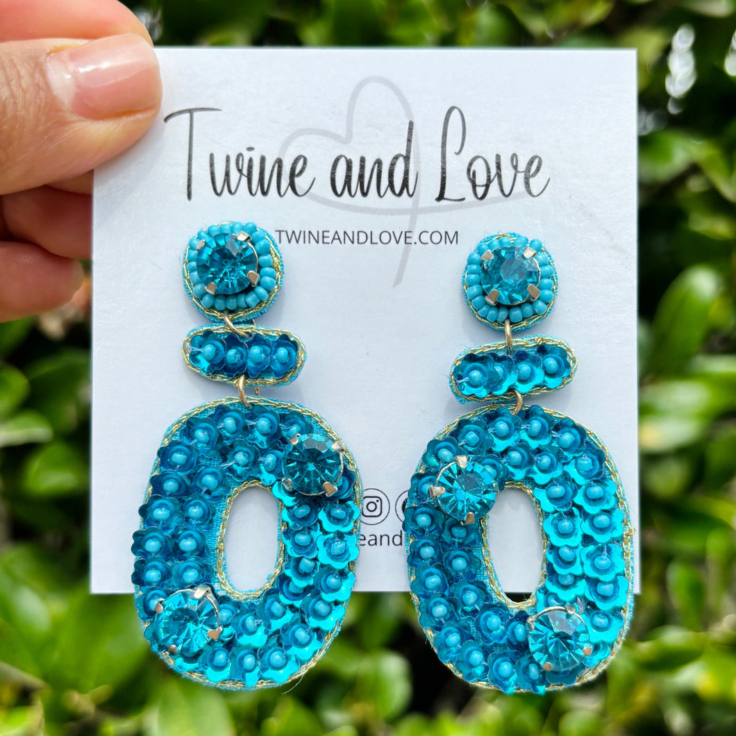 custom beaded Earrings, turquoise jeweled Earrings, blue Beaded Earrings, resort earrings, jeweled earrings, handmade earrings, custom earrings, bejeweled accessories, tropical jewelry accessories, embellished earrings, best friend gifts, birthday gifts, bohemian earrings, luxurious handmade accessories, party earrings, Fancy earrings, boho earrings, rhinestone earrings, embellished earrings, Fancy jeweled earrings, party earrings, statement earrings, best selling items, lightweight earrings