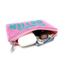 Load image into Gallery viewer, Goal getter beaded Coin Purse Pouch, Beaded Coin Purse, goal getter Purse, Beaded Purse, Summer Coin Purse, Best Friend Gift, Boho bags, Wallets for her, boho gifts, boho pouch, boho accessories, best friend gifts, tween girl gifts, pink beaded coin pouch, miscellaneous gifts, best seller, best selling items, bachelorette gifts, birthday gifts, preppy beaded wallet, party favors, bachelorette bag, money pouch, wallets for girls, bohemian wallet, batch gifts, mother’s day gift