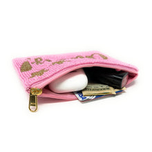 Load image into Gallery viewer, Cheers beaded Coin Purse Pouch, Beaded Coin Purse, bead Coin Purse, Beaded Purse, Summer Coin Purse, Best Friend Gift, Boho bags, Wallets for her, beaded coin purse, boho gifts, boho pouch, boho accessories, best friend gifts, tween girl gifts, pink beaded coin pouch, miscellaneous gifts, best seller, best selling items, bachelorette gifts, birthday gifts, preppy beaded wallet, party favors, jaguar beaded coin purse, money pouch, wallets for girls, bohemian wallet, batch gifts, mother’s day gift