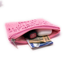 Load image into Gallery viewer, The crown is heavy darlings Purse Pouch, Beaded Purse, RHOBH gifts, tween girl gifts, Real Housewives Gift, beaded pouch zipper, Girl trip gifts, beaded coin purse, birthday gifts, gifts for her, batch gifts, boho pouch, Housewives of Beverly Hills accessories, best friend gifts, The real housewives of Beverly Hills pouch, girlfriend gift, miscellaneous gifts, best friend birthday gift, Bachelorette gifts, Bachelorette party favors, Sutton, Bravo bachelorette, best selling items, zipper wallet pouch