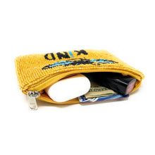 Load image into Gallery viewer, Be kind beaded Coin Purse Pouch, Beaded Coin Purse, bee kind beaded Purse, be kind Beaded Purse, Summer Coin Purse, Boho bags, Wallets for her, boho gifts, boho pouch, boho accessories, best friend gifts, tween girl gifts, miscellaneous gifts, best seller, best selling items, bachelorette gifts, birthday gifts, preppy beaded wallet, party favors, bachelorette bag, money pouch, wallets for girls, bohemian wallet, batch gifts, mother’s day gift, handmade gifts, birthday for her, bee lovers bag