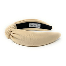 Load image into Gallery viewer, fall Headband, beige Knotted Headband, nude color Knot Headband, neutral color Hair Accessories, neutral knot Headband, Best Seller, headbands for women, best selling items, nude color knotted headband, hairbands for women, neutral color Headband, Solid color hair accessories, summer headband, solid color knotted headband, Statement headband, Summer knot headband, beige knot headband, solid hairband, solid color headband, custom headband, Handmade gifts, best selling items, Fall accessories