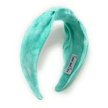 Load image into Gallery viewer, Seafoam Summer Headband, Summer Knotted Headband, orange Knot Headband, green Hair Accessories, seafoam green knot Headband, Best Seller, headbands for women, best selling items, light green knotted headband, hairbands for women, Spring Summer gifts, Solid color knot Headband, Solid color hair accessories, light green knot headband, solid orange knotted headband, Statement headband, orange color headband, jade color knot headband, bright hairband, solid color headband, linen knot headband