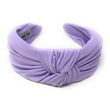 Load image into Gallery viewer, lavender Summer Headband, Summer Knotted Headband, lavender Knot Headband, lavender Hair Accessories, lavender knot Headband, Best Seller, headbands for women, best selling items, lavender knotted headband, hairbands for women, Summer gifts, Solid color knot Headband, Solid color hair accessories, Custom headband, solid lavender knotted headband, Statement headband, unique headband, Handmade headband, lavender hairband, solid color headband, lavender knot headband, knot headband, solid accessories