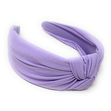 Load image into Gallery viewer, lavender Summer Headband, Summer Knotted Headband, lavender Knot Headband, lavender Hair Accessories, lavender knot Headband, Best Seller, headbands for women, best selling items, lavender knotted headband, hairbands for women, Summer gifts, Solid color knot Headband, Solid color hair accessories, Custom headband, solid lavender knotted headband, Statement headband, unique headband, Handmade headband, lavender hairband, solid color headband, lavender knot headband, knot headband, solid accessories