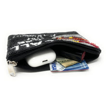 Load image into Gallery viewer, old fashioned beaded Coin Purse Pouch, best friend bead Purse, black Beaded Pouch, old fashioned Purse, Boho bags, Wallets for her, boho pouch, boho accessories, bachelorette gifts, best friend gifts, miscellaneous gifts, best seller, best selling items, gifts for her, birthday gifts, preppy beaded wallet, party favors, bachelorette bag, money pouch, wallets for her, unique cute gifts, mother’s day gift, handmade gifts, birthday for her, resort pouch, old fashioned drink pouch