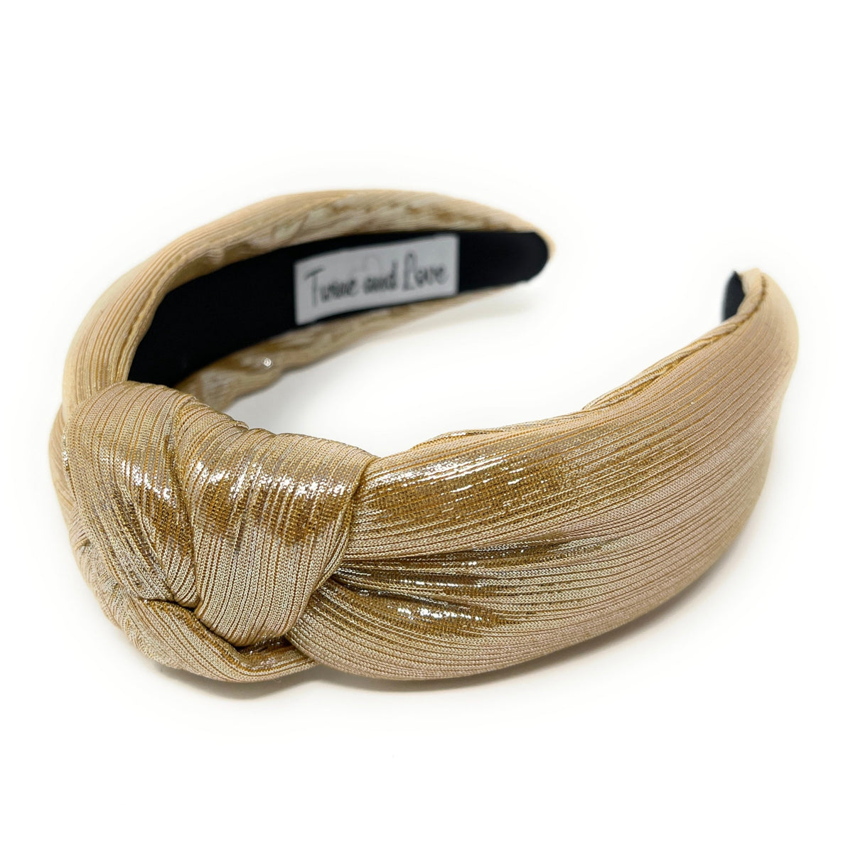 Metallic Knot Headband Trio - Gold, Silver & Black Silver Metallic Confetti Knotted Headband – Youshouldbehair main image 3