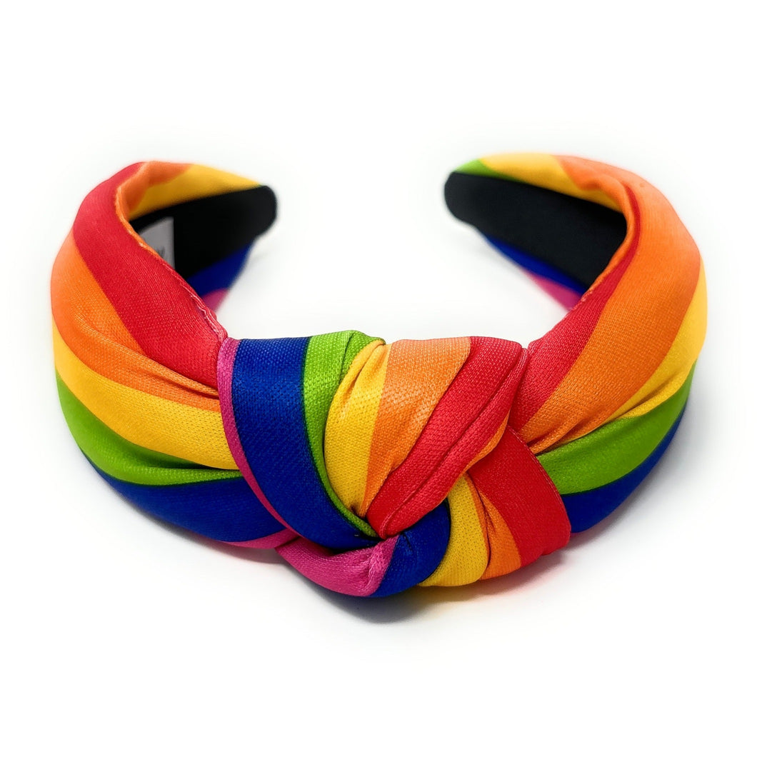Rainbow Knotted Headband, Pride Rainbow Knot Headband, Rainbow Headband, Rainbow Stripe Knotted Headband, Summer Headbands, Pride Headband, headbands for women, knotted headband, hair accessories, headbands for women, rainbow headband, lgbtq gifts, lgbt headbands, LGBT gifts, pride knot headband, pride month gifts, rainbow hairband, pride rainbow band, LGBT hair accessory, LGBT hair accessory, rainbow accessories