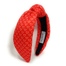 Load image into Gallery viewer, VALENTINES Jeweled Headband, Hearts Headbands for Women, red hearts Knot Headband, Hearts Knot Headbands, Valentines Day Knotted Headband, knotted headband, birthday gift for her, headbands for women, best selling items, knotted headbands, hair accessories, red knot headband, valentine’s day headband, valentines headband, valentine’s day gifts, embellished headband, white hearts headband, red headband, red hearts headband, heart headband for women and girls, red knotted headband, hearts knot headband