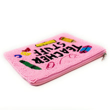 Load image into Gallery viewer, teacher Stuff beaded Purse Pouch, teacher bead Purse, teacher Beaded Pouch, large teacher Purse, Boho bags, Wallets for her, boho pouch, boho accessories, best friend gifts, teacher gifts, miscellaneous gifts, best seller, best selling items, teacher appreciation gifts, birthday gifts, preppy beaded wallet, party favors, bachelorette bag, money pouch, wallets for teachers, teacher appreciation week gifts, mother’s day gift, handmade gifts, birthday for her, teacher appreciation day