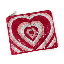 Load image into Gallery viewer, red heart Coin Purse Pouch, red sequin heart bead Purse, red Beaded Pouch, Valentine’s day Purse, Boho bags, Wallets for her, boho pouch accessories, bachelorette gifts, best friend gifts, miscellaneous gifts, best seller, best selling items, gifts for her, birthday gifts, preppy beaded wallet, party favors, bachelorette bag, money pouch, credit card bag, unique cute gifts, mother’s day gift, handmade gifts, Valentine’s lover gifts, Valentines theme accessories, Custom gifts, credit card pouch, red pouch pu