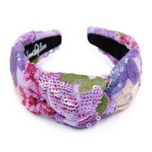 Load image into Gallery viewer, headbands for women, Wide knot headband, handmade headbands, top knotted headband, knotted headband, hair band for women, padded headband, padded knot headband, padded floral headband, luxury headband, spring headband, knotted jeweled headband, Easter headband, butterfly knot headband, luxury knot headband, knot headband, floral headband, floral hair accessories, spring knot headbands, summer headbands, custom headband, boho headband, best selling items, custom headbands