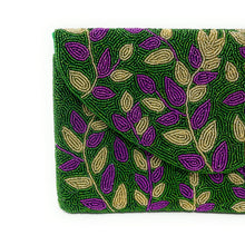 Load image into Gallery viewer, Mardi Gras Celebration Beaded Crossbody Chain  Clutch Bag Handbag, beaded clutch, beaded purse for mardi gras, mardi gras outfit, mardi gras celebration gift, mardi gras celebration outfit, gift for mardi gras, mardi gras gifts, Mardi Gras clutch purse, Mardi gras sequin bag, beaded bag, NOLA accessories, NOLA accessory, Mardi Gras accessory, Beaded sequin bag, Bags for mardi gras, party night out bags, party bags, Handmade gifts, hand beaded clutch purse, custom clutch purse, custom accessories