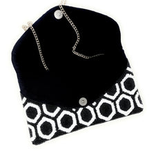 Load image into Gallery viewer, beaded clutch purse, black white beaded bag, birthday gifts, black white clutch, seed bead purse, beaded bag, seed bead clutch, summer bag, beaded clutch bag, engagement gift, bridal gift to bride, bridal gift, black white bag, wedding gift, bride gifts, crossbody purse, bride to be gift, engagement gift, bachelorette gifts, best friend gift, best selling items, party bag, evening bags, boho clutch, Black white beaded bag, custom handbag, handmade bags, handmade clutch