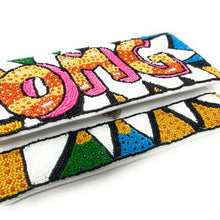 Load image into Gallery viewer, beaded clutch purse, OMG beaded bag, birthday gifts, Birthday clutch, seed bead purse, beaded bag, seed bead clutch, summer bag, beaded clutch bag, engagement gift, bridal gift to bride, bridal gift, birthday gifts, wedding gift, bride gifts, crossbody purse, bride to be gift, engagement gift, bachelorette gifts, best friend gift, best selling items, party bag, evening bags, boho clutch, Multicolor beaded bag, custom handbag, handmade bags, unique bag, unique accessories