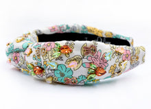 Load image into Gallery viewer, headbands for women, Easter knotted headband, top knot headband, Easter egg top knot headband, Easter headband, Easter hair band, bunny knot headband, top knotted headband, Bunny knotted headband, handmade headbands, top knotted headband, hand bead knotted headband, Easter bunny hair band for women, liberty knot headband, statement headbands, embellished headband, best selling items, Easter knot headband, Easter bunny headband, Easter hair accessories, Easter knot headband, liberty Knot headband