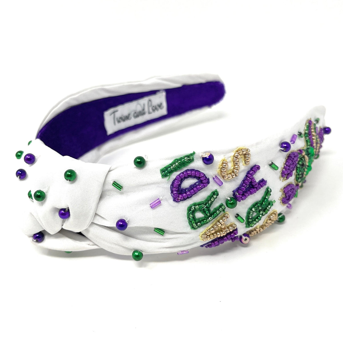 mardi gras knot headband