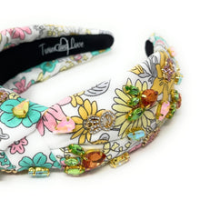 Load image into Gallery viewer, headbands for women, Easter knotted headband, headband style, top knot headband, Easter egg top knot headband, Easter headband, Easter hair band, bunny knot headband, top knotted headband, Bunny knotted headband, handmade headbands, top knotted headband, hand bead knotted headband, Easter bunny hair band for women, liberty knot headband, statement headbands, embellished headband, chic headband, Easter knot headband, Easter bunny headband, Easter hair accessories, Easter knot headband, liberty Knot headband