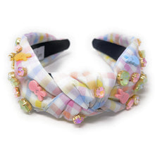Load image into Gallery viewer, headbands for women, Easter knotted headband, peeps headband, top knot headband, Easter egg top knot headband, Easter headband, Easter hair band, bunny knot headband, top knotted headband, Bunny knotted headband, handmade headbands, top knotted headband, hand bead knotted headband, Easter bunny hair band for women, liberty knot headband, statement headbands, embellished headband, best selling items, Easter knot headband, Easter bunny headband, Easter hair accessories, Easter knot headband, custom headband