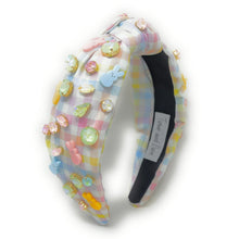 Load image into Gallery viewer, headbands for women, Easter knotted headband, peeps headband, top knot headband, Easter egg top knot headband, Easter headband, Easter hair band, bunny knot headband, top knotted headband, Bunny knotted headband, handmade headbands, top knotted headband, hand bead knotted headband, Easter bunny hair band for women, liberty knot headband, statement headbands, embellished headband, best selling items, Easter knot headband, Easter bunny headband, Easter hair accessories, Easter knot headband, custom headband