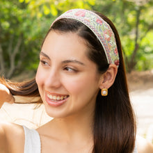 Load image into Gallery viewer, headband for women, fashion headbands, sheer headband, best selling items, embroidered headband, summer headband, wide headband, woven headband, floral headband, hair band, trendy headbands, baroque headband, spring headband, spring summer style, handmade headbands, top knotted headband, knotted headband, hair band for women, floral fashion headband, twist headband, headband style, hair accessories, boho knotted headband, chic headband, Boho twisted headband, sheer headband